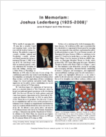 In Memoriam Joshua Lederberg 19252008