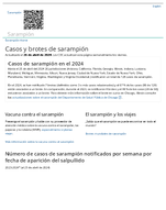 Casos y brotes de sarampin