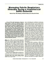 Managing Febrile Respiratory Illnesses during a Hypothetical SARS Outbreak