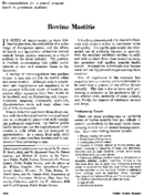 Bovine mastitis