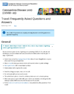 Travel frequently asked questions and answers August 9 2020