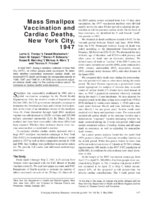 Mass Smallpox Vaccination and Cardiac Deaths New York City 1947