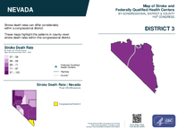 NV Congressional District 03 Stroke and Federally Qualified Health Centers Map 119th Congress