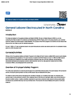General Laborer Electrocuted in North Carolina FACE 8632