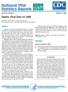 Deaths Final Data for 2002