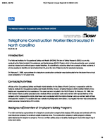Telephone Construction Worker Electrocuted in North Carolina FACE 8618