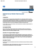 Maintenance Worker Electrocuted FACE 8821