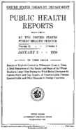 Public Health Reports  v 51 no 1  cover