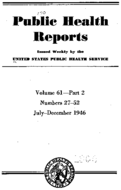 Public Health Reports  v 61 part 2 numbers 2752 JulyDecember 1946  index