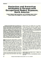 Hantavirus and Arenavirus Antibodies in Persons with Occupational Rodent Exposure North America