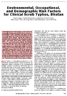 Environmental Occupational and Demographic Risk Factors for Clinical Scrub Typhus Bhutan