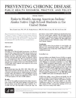 Risks to Health Among American IndianAlaska Native High School Students in the United States