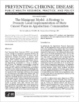 The Minigrant Model A Strategy to Promote Local Implementation of State Cancer Plans in Appalachian Communities