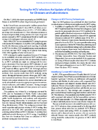 Testing for HCV Infection An Update of Guidance for Clinicians and Laboratorians