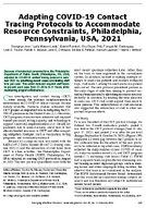 Adapting COVID19 Contact Tracing Protocols to Accommodate Resource Constraints Philadelphia Pennsylvania USA 2021