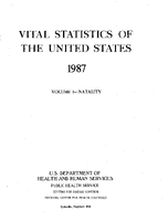 Vital Statistics of the United States 1987 Volume INatality