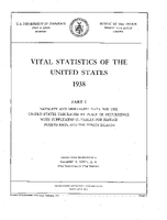 Vital Statistics of the United States 1938 Part I