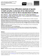 Quantitative XRay Diffraction Analysis of Quartz in Bulk Samples Outcomes of an Interlaboratory Test on Three Standardized Methods