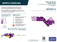 NC Congressional District 09 Stroke and Stroke Centers Map 119th Congress