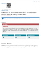 Deteccin de la influenza aviar H5N1 en los Estados Unidos aves de patio y comerciales