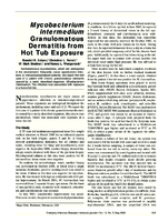 Mycobacterium intermedium Granulomatous Dermatitis from Hot Tub Exposure