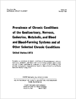 Prevalence of chronic conditions of the genitourinary nervous endocrine metabolic and blood and bloodforming systems and of other selected chronic conditions United States 1973