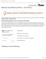 Behind the wheel at work  volume 8 number 2 November 2023