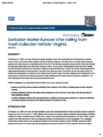 Sanitation Worker Runover After Falling from Trash Collection Vehicle  Virginia FACE 9411