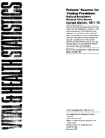 Patients Reasons for Visiting Physicians National Ambulatory Medical Care Survey United States 197778
