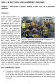 Construction Laborer Pinned Under Tire of Articulated Machine