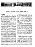 Trends in first births to older mothers 197079