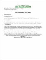 HAN Coordinators Daily Report September 24 2001 Monday September 24 2001 1915 EDT 715 PM EDT