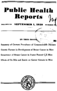 Public Health Reports  v 54 no 35  cover