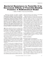 Bacterial Resistance to Penicillin G by Decreased Affinity of PenicillinBinding Proteins A Mathematical Model