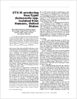 CTXMproducing NonTyphi Salmonella spp Isolated from Humans United States