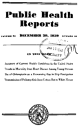 Public Health Reports  v 54 no 52  cover