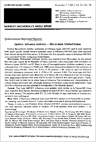 MMWR Morbidity and Mortality Weekly Report November 7 1986  Vol 35  No 44