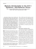 Malaria Attributable to the HIV1 Epidemic SubSaharan Africa
