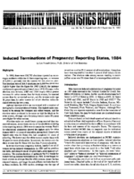 Induced terminations of pregnancy  reporting states 1984