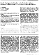 Needle sharing and participation in the Amsterdam Syringe Exchange program among HIVseronegative injecting drug users