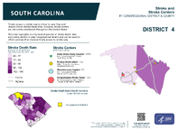 SC Congressional District 04 Stroke and Stroke Centers Map 118th Congress