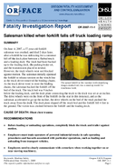 Salesman killed when forklift falls off truck loading ramp