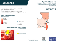 CO Congressional District 02 Heart Disease and Federally Qualified Health Centers Map 119th Congress