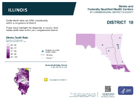 IL Congressional District 10 Stroke and Federally Qualified Health Centers Map 118th Congress