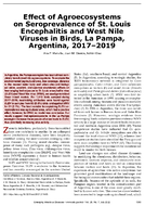 Effect of Agroecosystems on Seroprevalence of St Louis Encephalitis and West Nile Viruses in Birds La Pampa Argentina 20172019