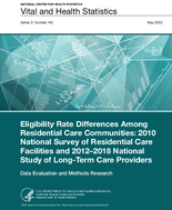 Eligibility Rate Differences Among Residential Care Communities 2010 National Survey of Residential Care Facilities and 20122018 National Study of LongTerm Care Providers