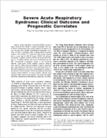 Severe Acute Respiratory Syndrome Clinical Outcome and Prognostic Correlates1
