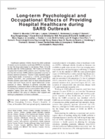 Longterm Psychological and Occupational Effects of Providing Hospital Healthcare during SARS Outbreak