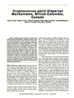 Cryptococcus gattii Dispersal Mechanisms British Columbia Canada
