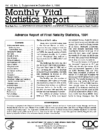 Advance Report of Final Natality Statistics 1991